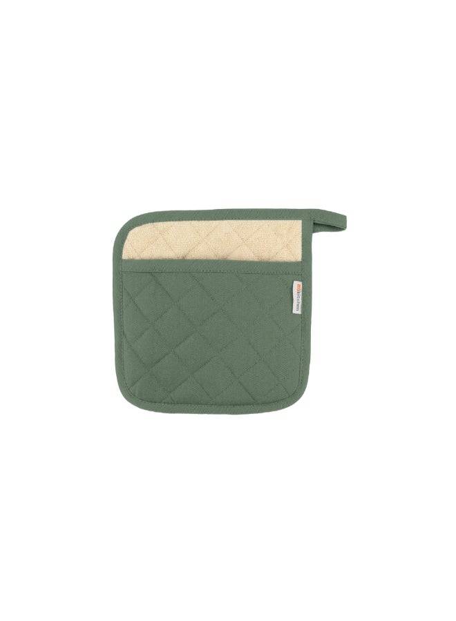 Soft Terry Lining Classic Potholder Hedge Green 9 x 7 Inch 6003-2104